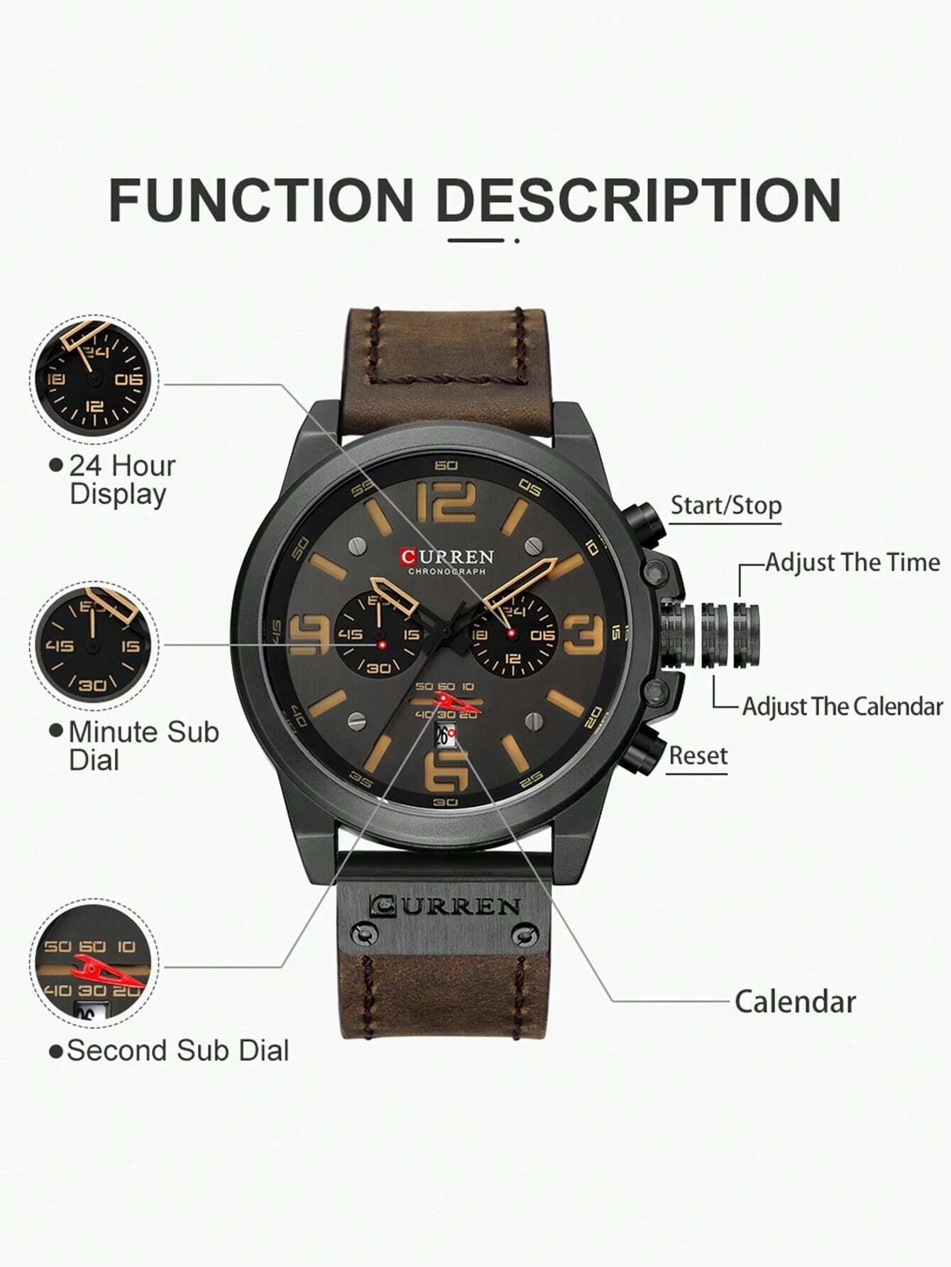 RELOJ CURREN ESFERA TRIPLE