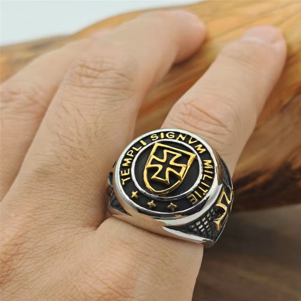 ANILLO ESCUDO CRUZADO