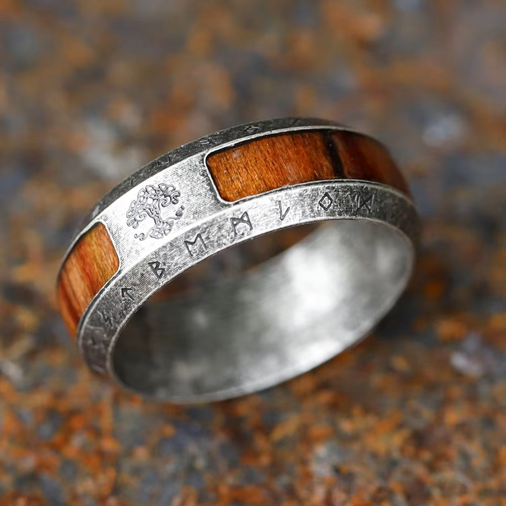 ANILLO LISO VIKINGO ARBOL DE LA VIDA