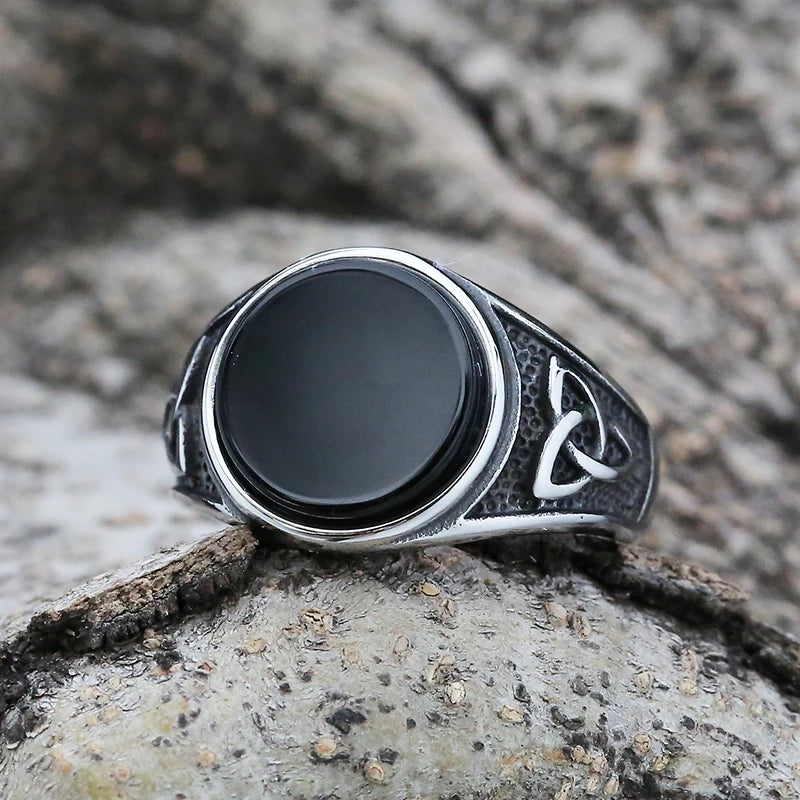 ANILLO NUDO CELTA CON PIEDRA