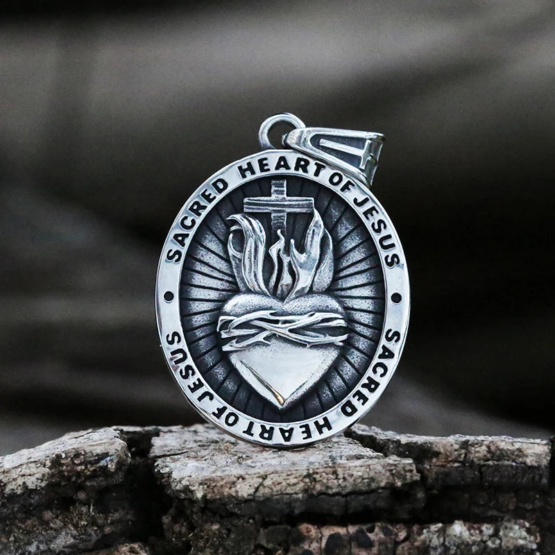 COLLAR CORAZON DE JESUS (REVERSIBLE)