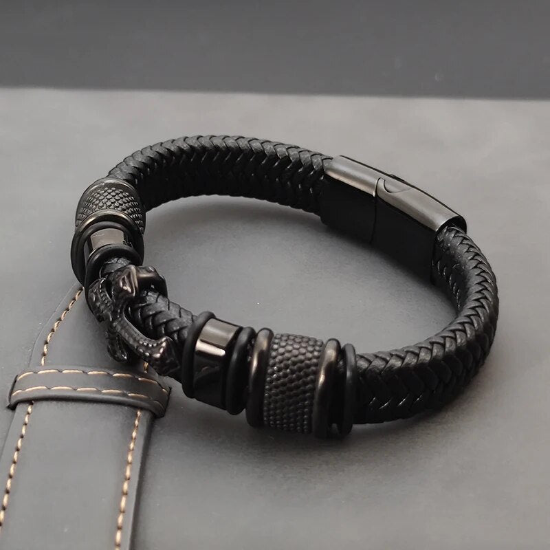 PULSERA CRUZ DOBLE TEJIDO