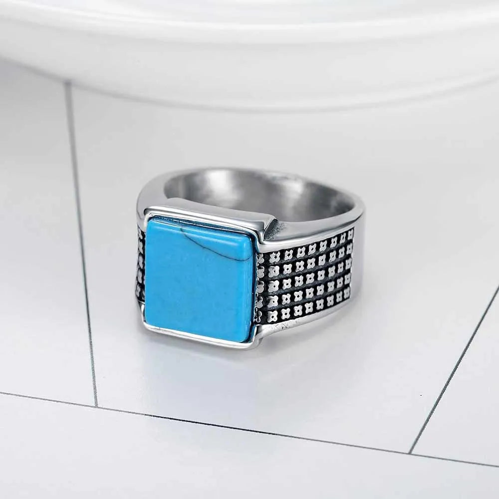 ANILLOS PIEDRA AZUL