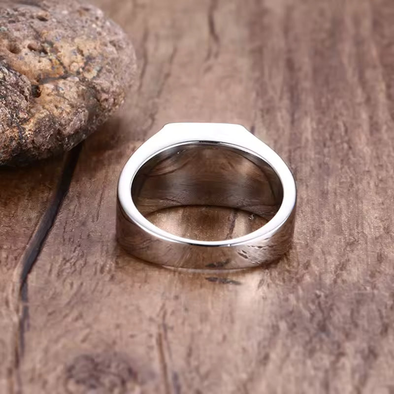 ANILLO PLATEADO PIEDRA AZUL