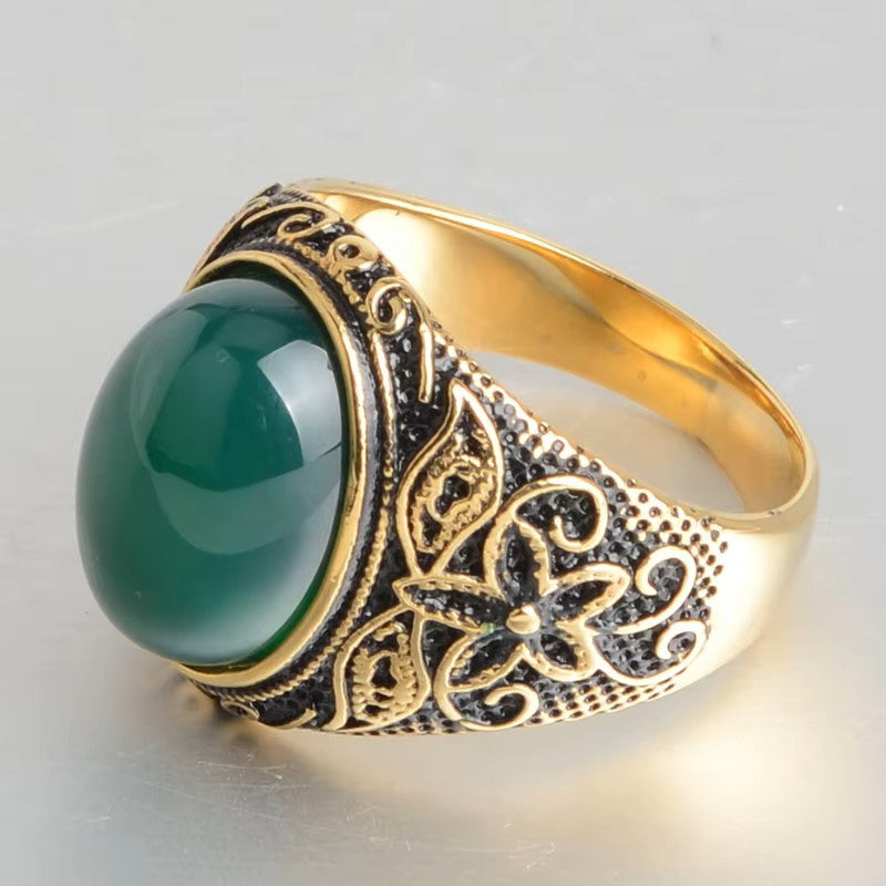 ANILLO VINTAGE PIEDRA OVALADA