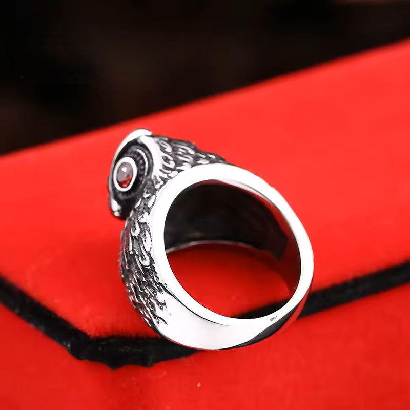 ANILLO BUHO PLATEADO