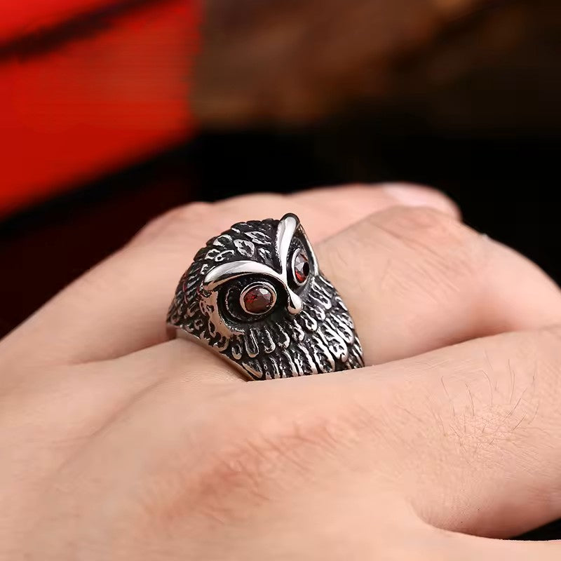 ANILLO BUHO PLATEADO