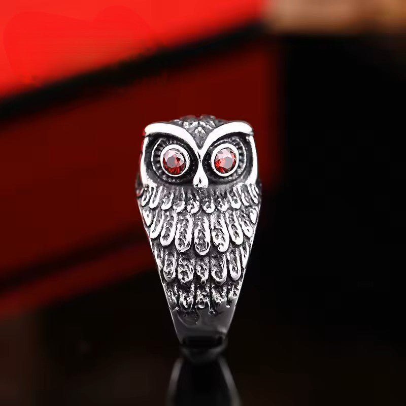 ANILLO BUHO PLATEADO