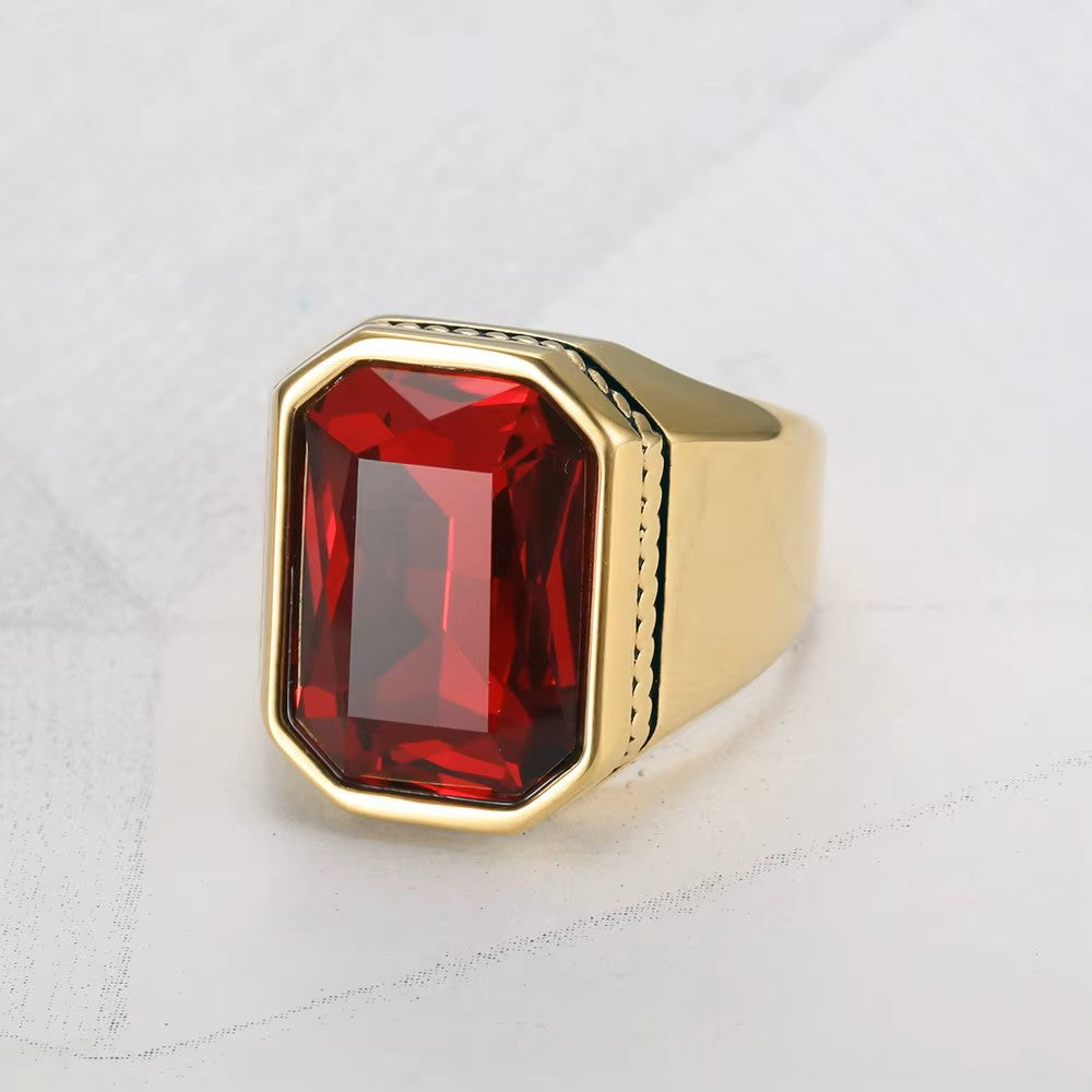 ANILLO RECTANGULAR PIEDRA