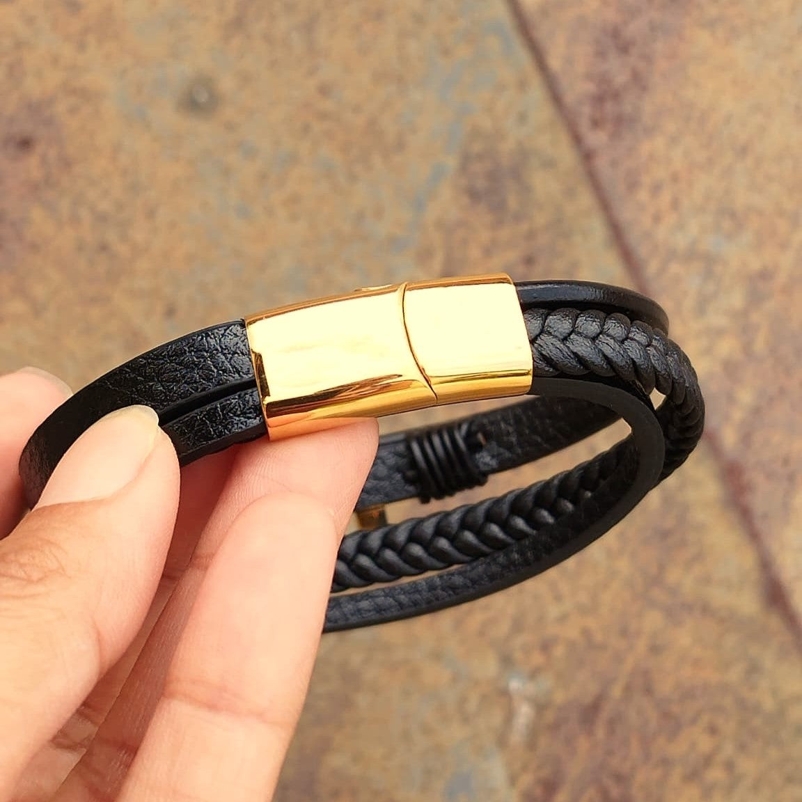 PULSERA CRUZ DORADA