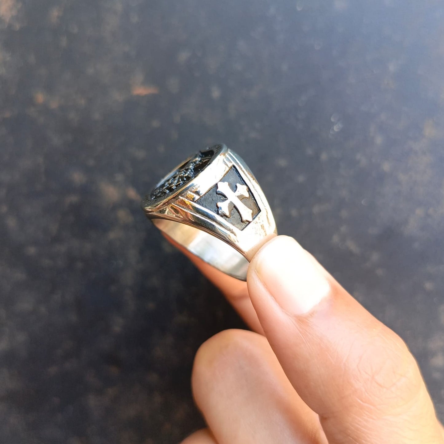 ANILLO SAN MIGUEL ARCANGEL PLATEADO