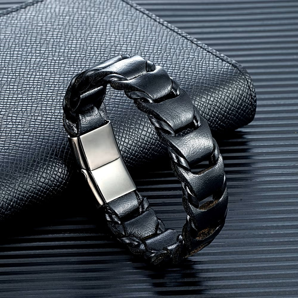 PULSERA CUERO TRENZADO