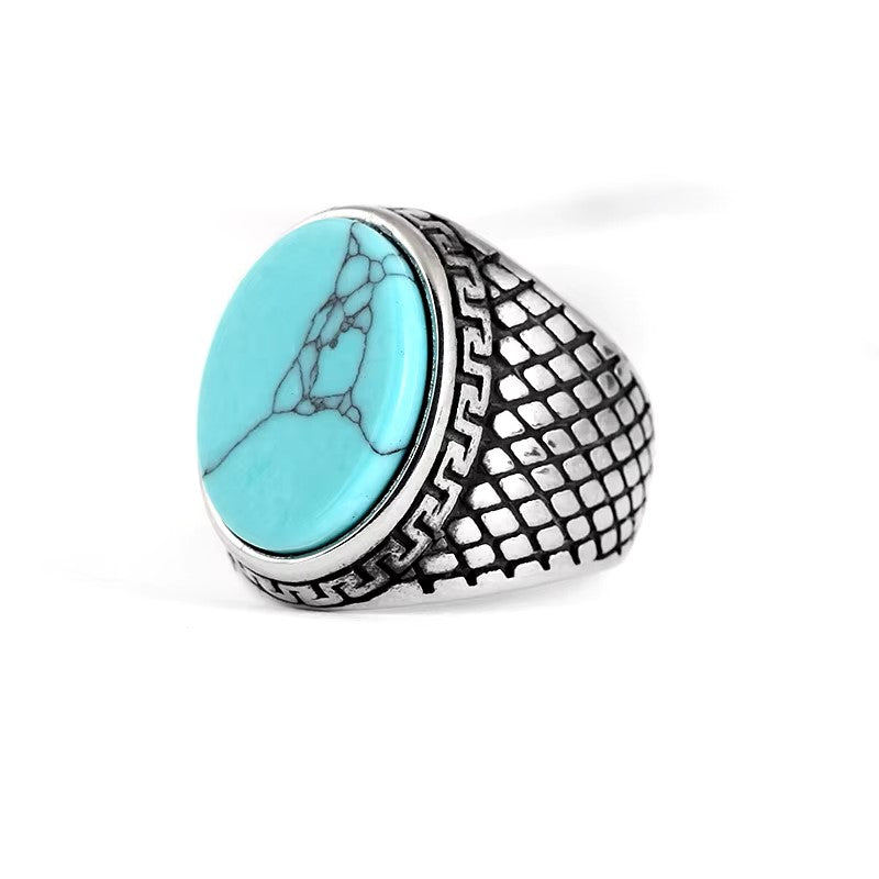 ANILLO PIEDRA OVALADA