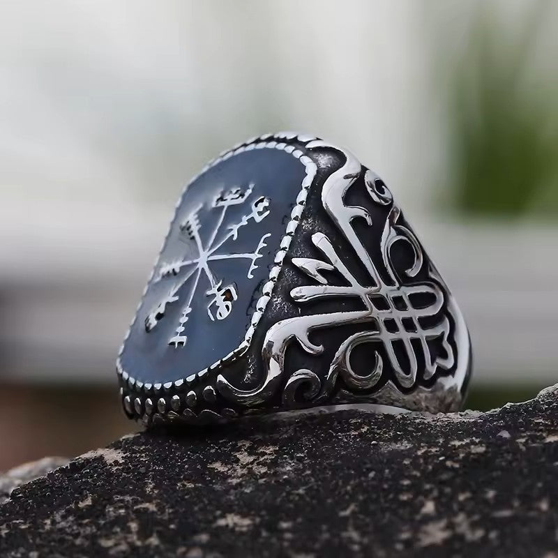 ANILLO BRUJULA VIKINGA RESTANGULAR
