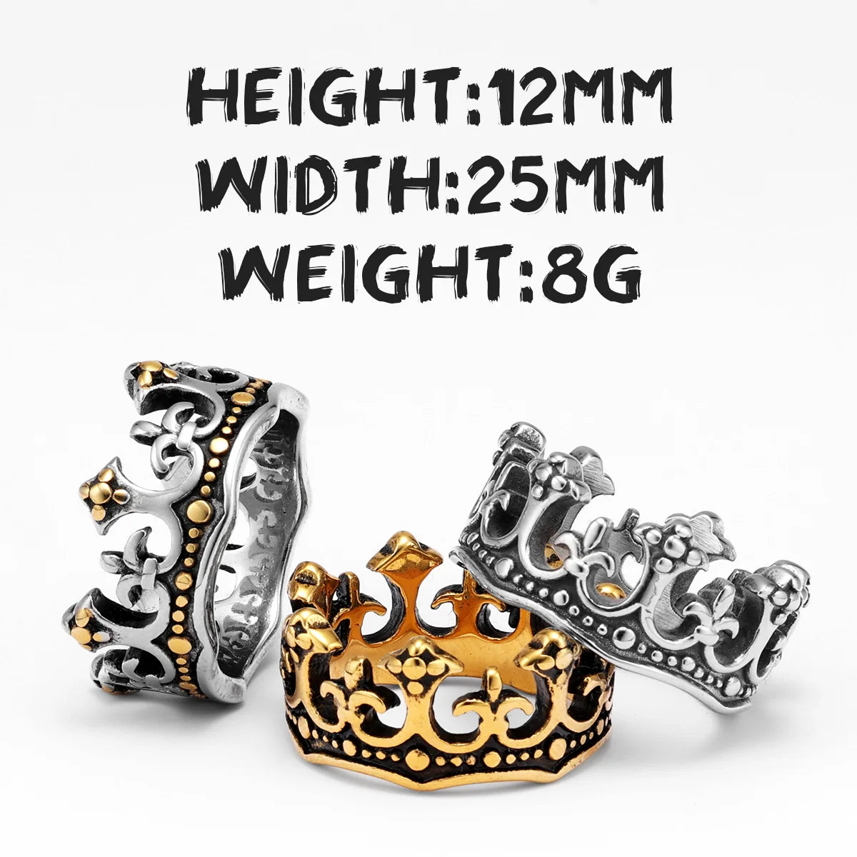 ANILLO CORONA ACERO