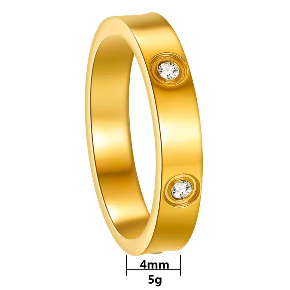 ANILLO LISO CON PIEDRAS
