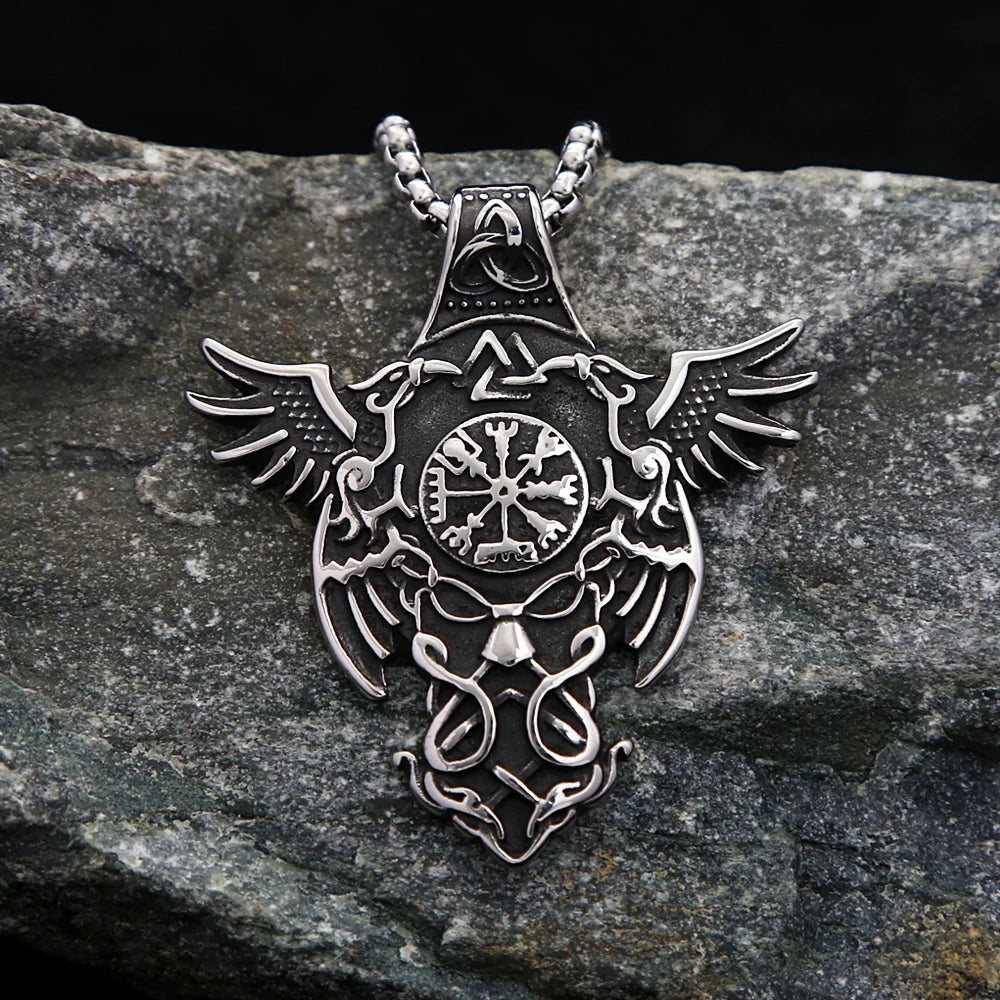 COLLAR CUERVO ODIN ACERO