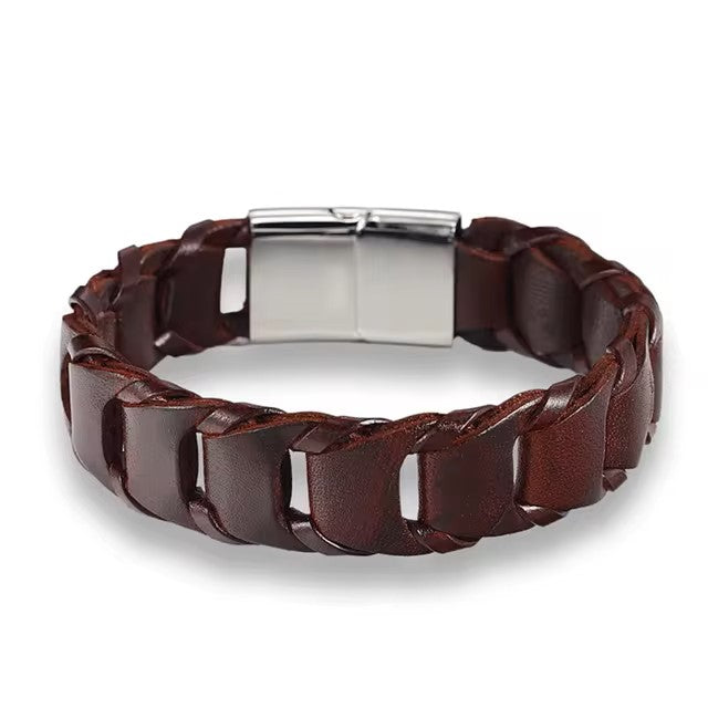 PULSERA CUERO TRENZADO