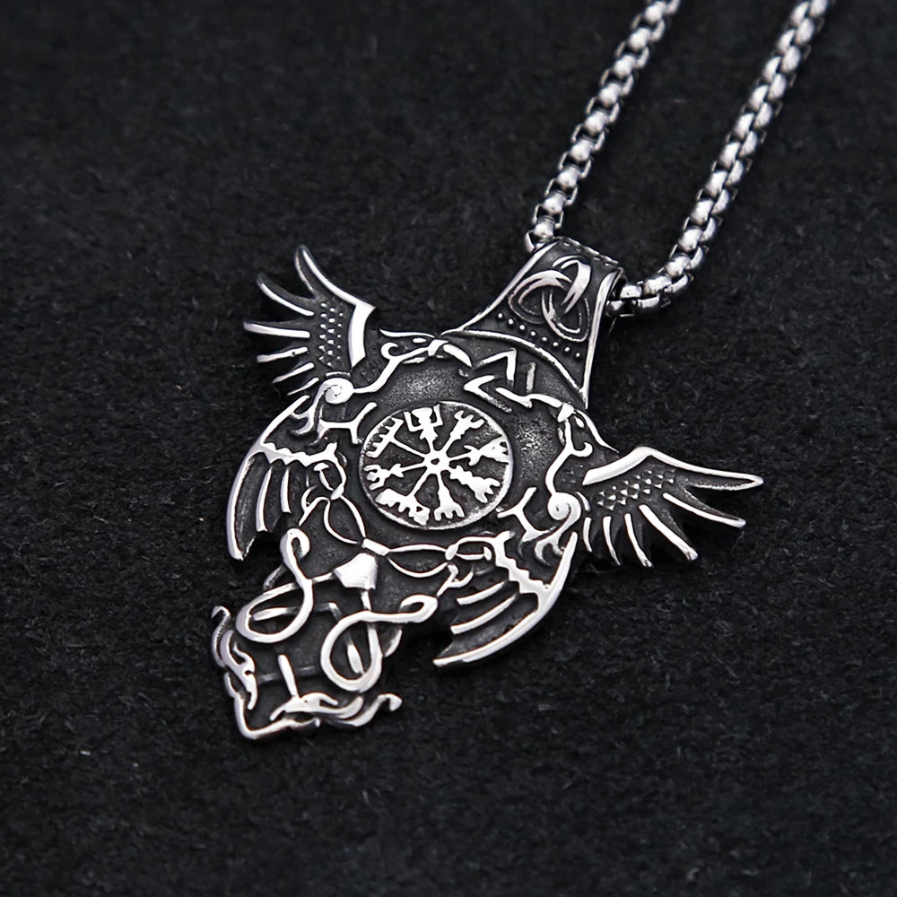 COLLAR CUERVO ODIN ACERO