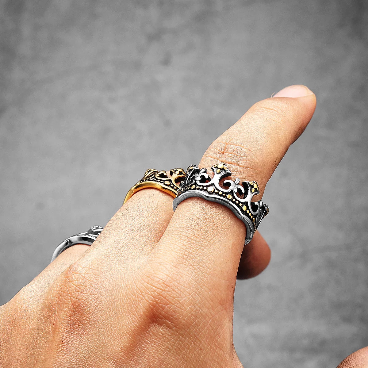 ANILLO CORONA ACERO