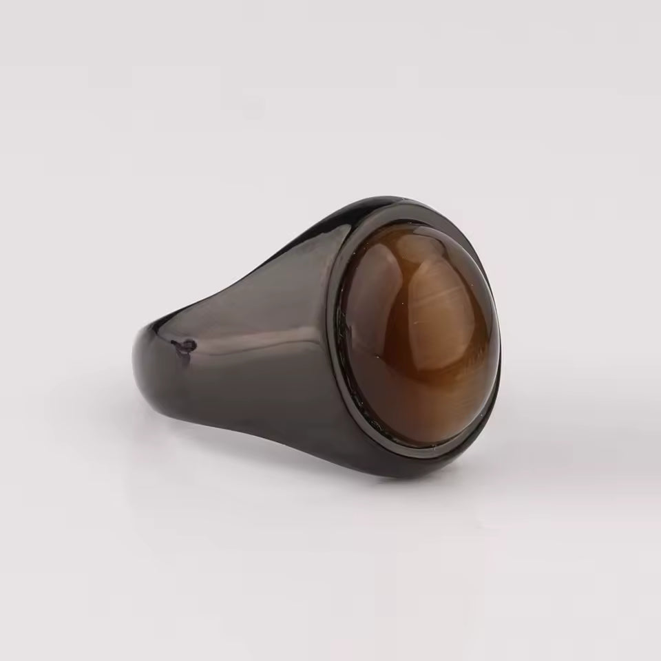 ANILLO PIEDRA MARRON