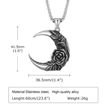 COLLAR LUNA CON ROSA
