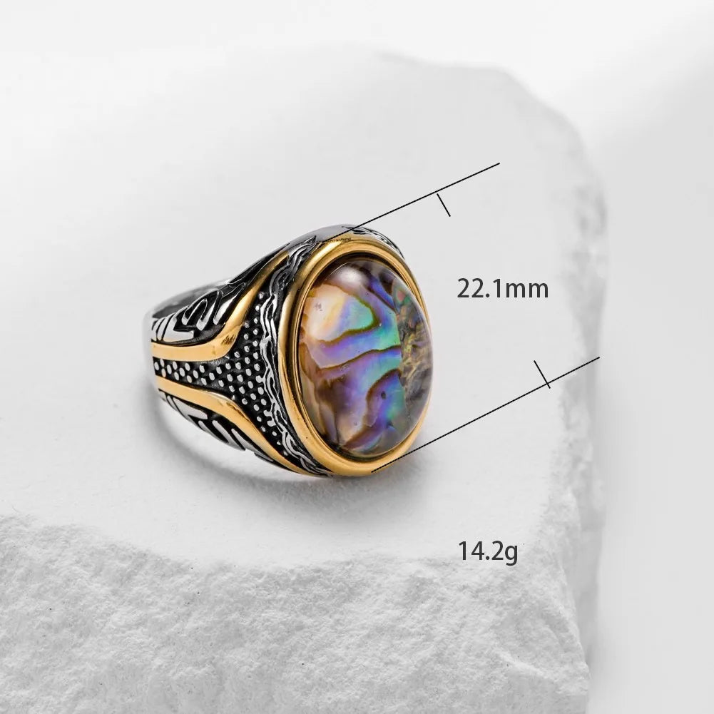 ANILLO CON PIEDRA Y DISEÑO VINTAGE