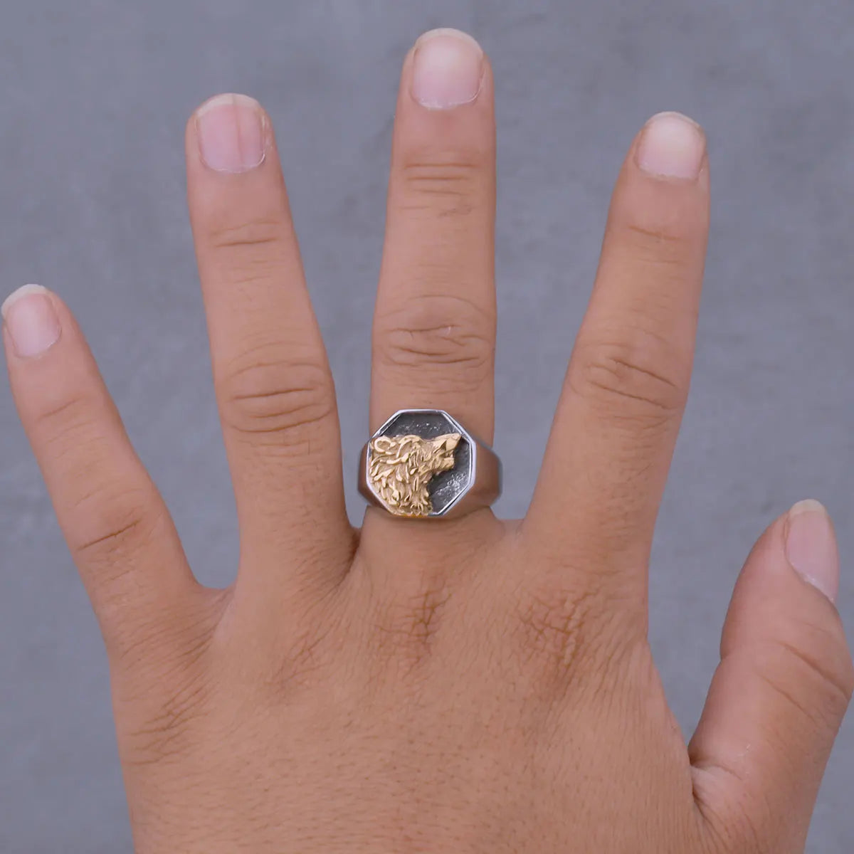 ANILLO VIKINGO LOBO