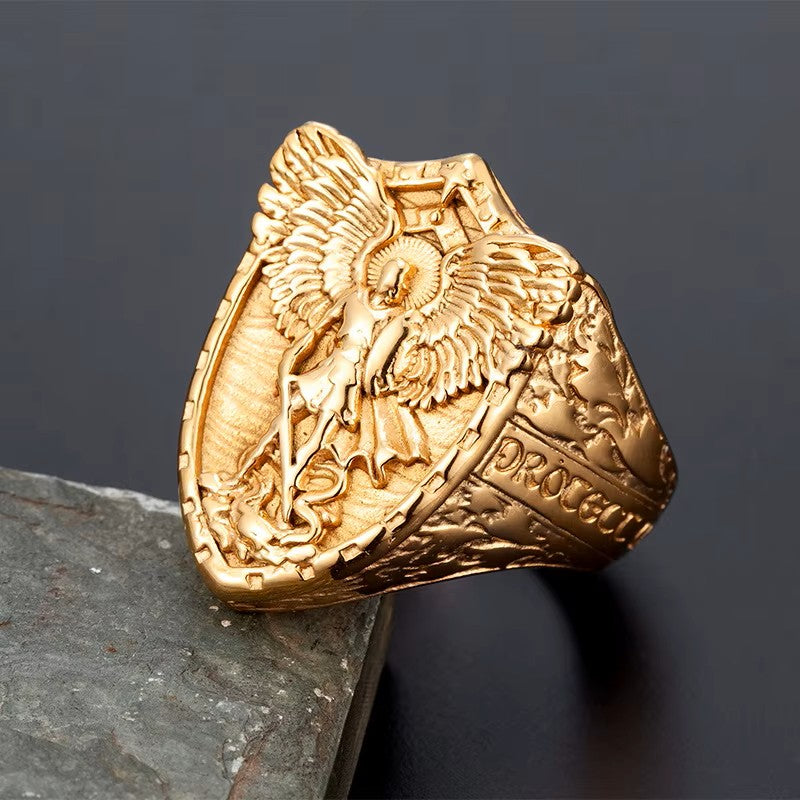 ANILLO SAN MIGUEL ARCANGEL ESCUDO