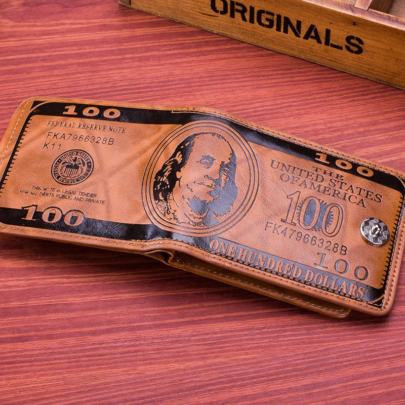 BILLETERA GRABADO DE 100 DOLARES