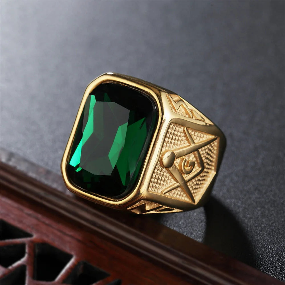 ANILLO PIEDRA MASONICO