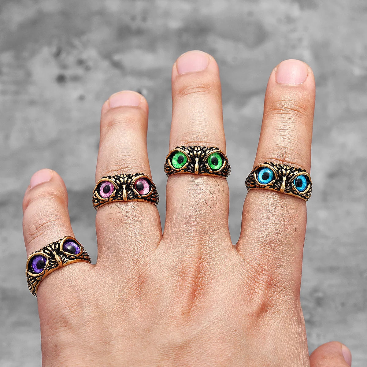 ANILLO ACERO INOXIDABLE BUHO UNISEX