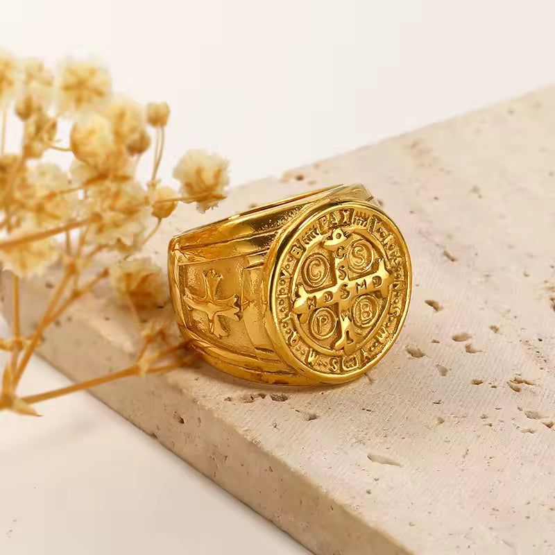 ANILLO SAN BENITO DORADO