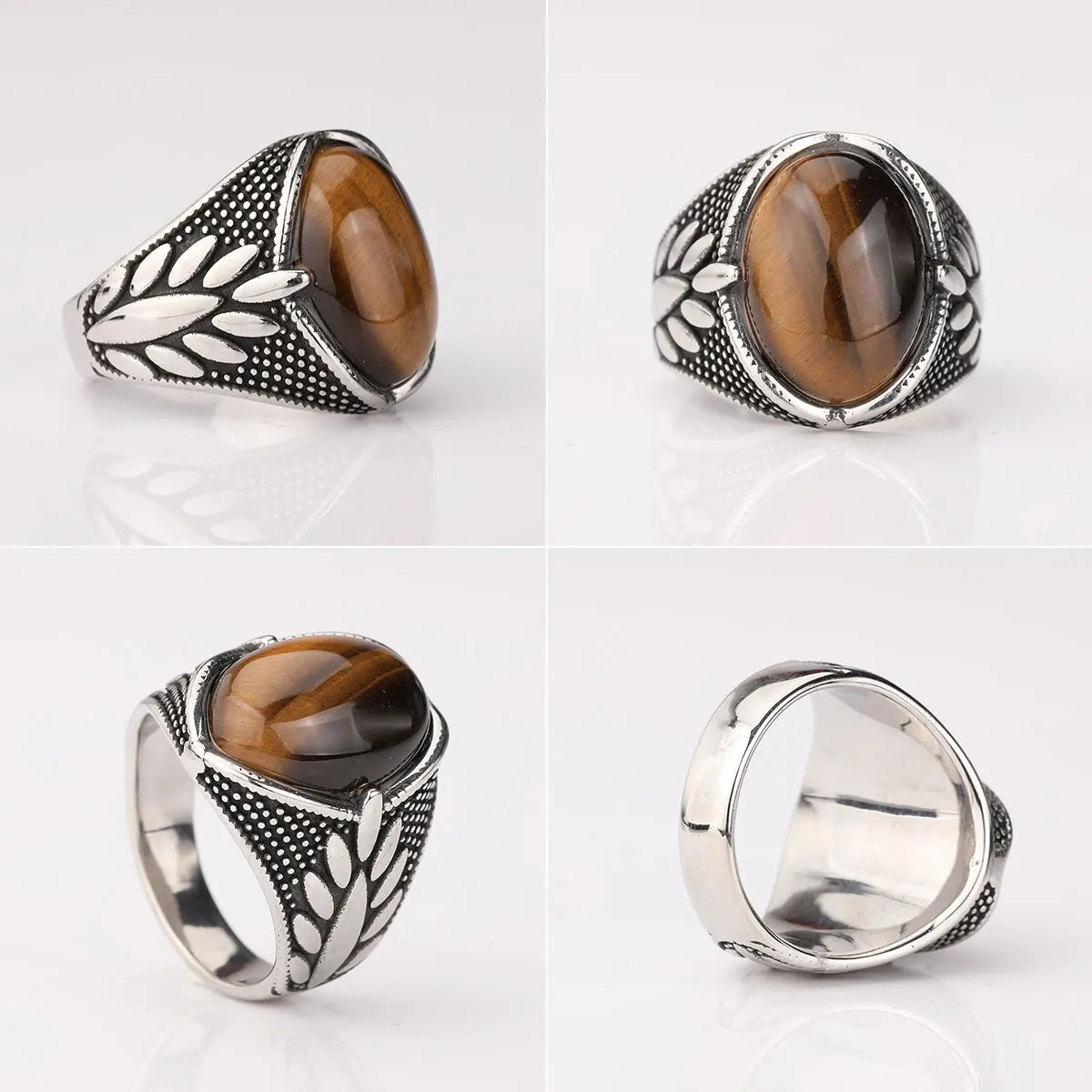 ANILLO CON PIEDRA OVALADA