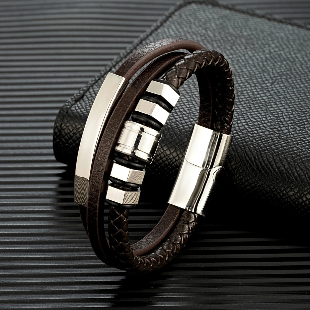 PULSERA TRIPLE TUERCA HEXAGONAL