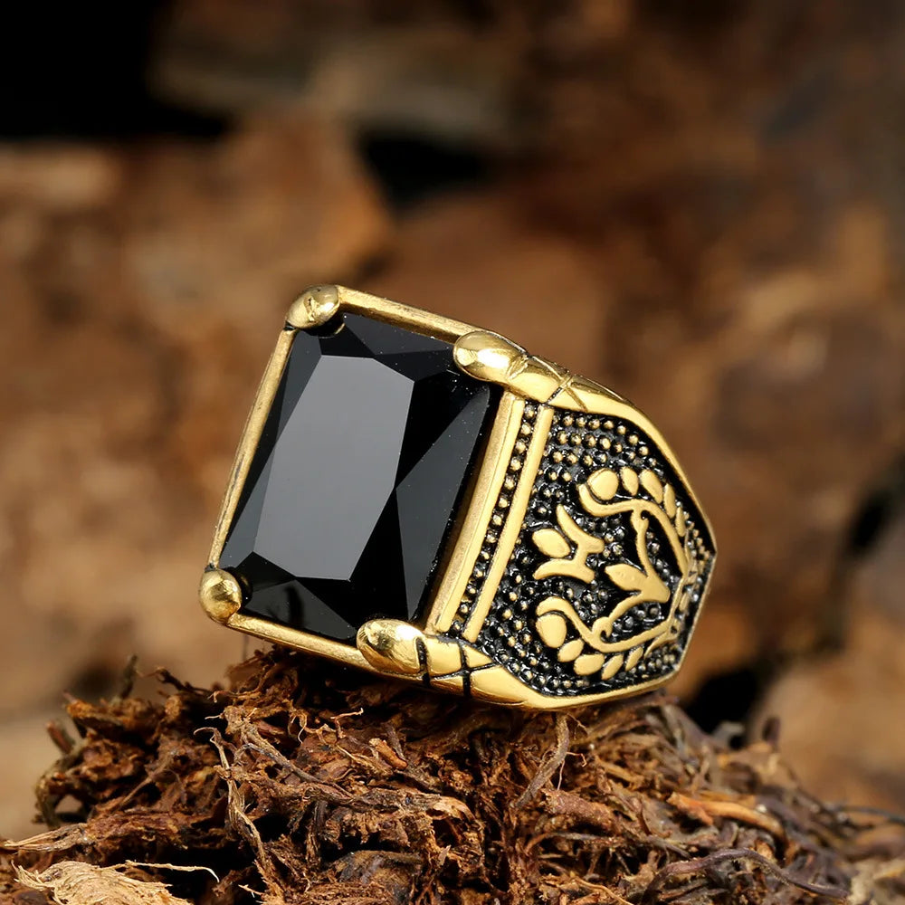 ANILLO PIEDRA CON ESCUDO