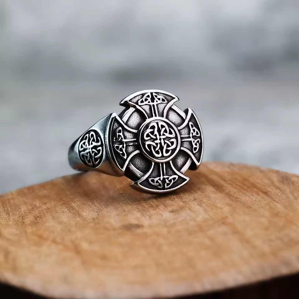 ANILLO CRUZ NUDO VIKINGO