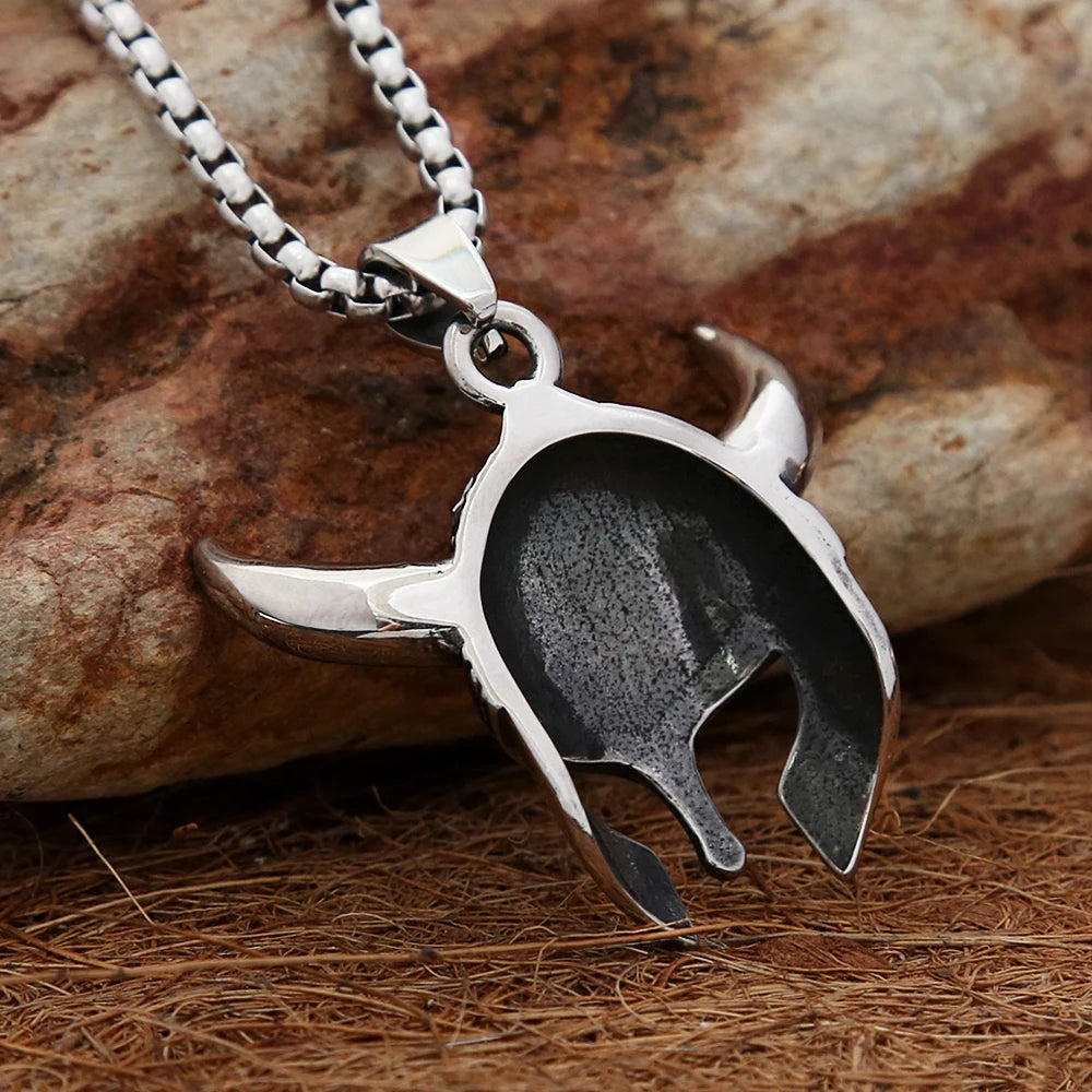 COLLAR CASCO VIKINGO ACERO