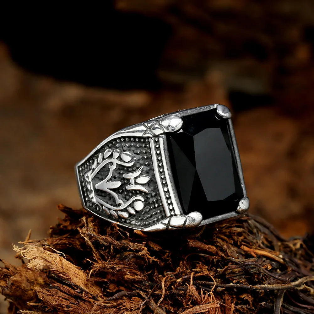 ANILLO PIEDRA CON ESCUDO