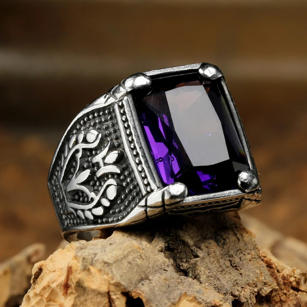 ANILLO PIEDRA CON ESCUDO