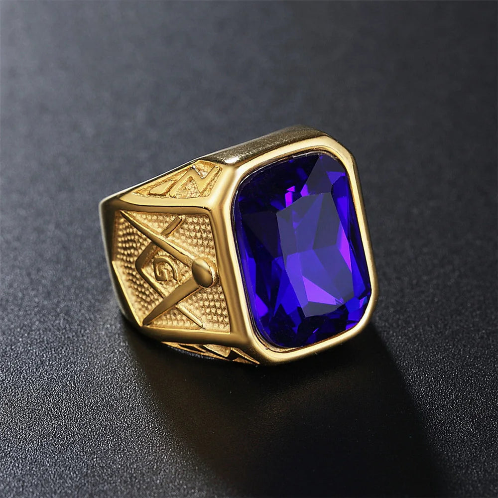 ANILLO PIEDRA MASONICO