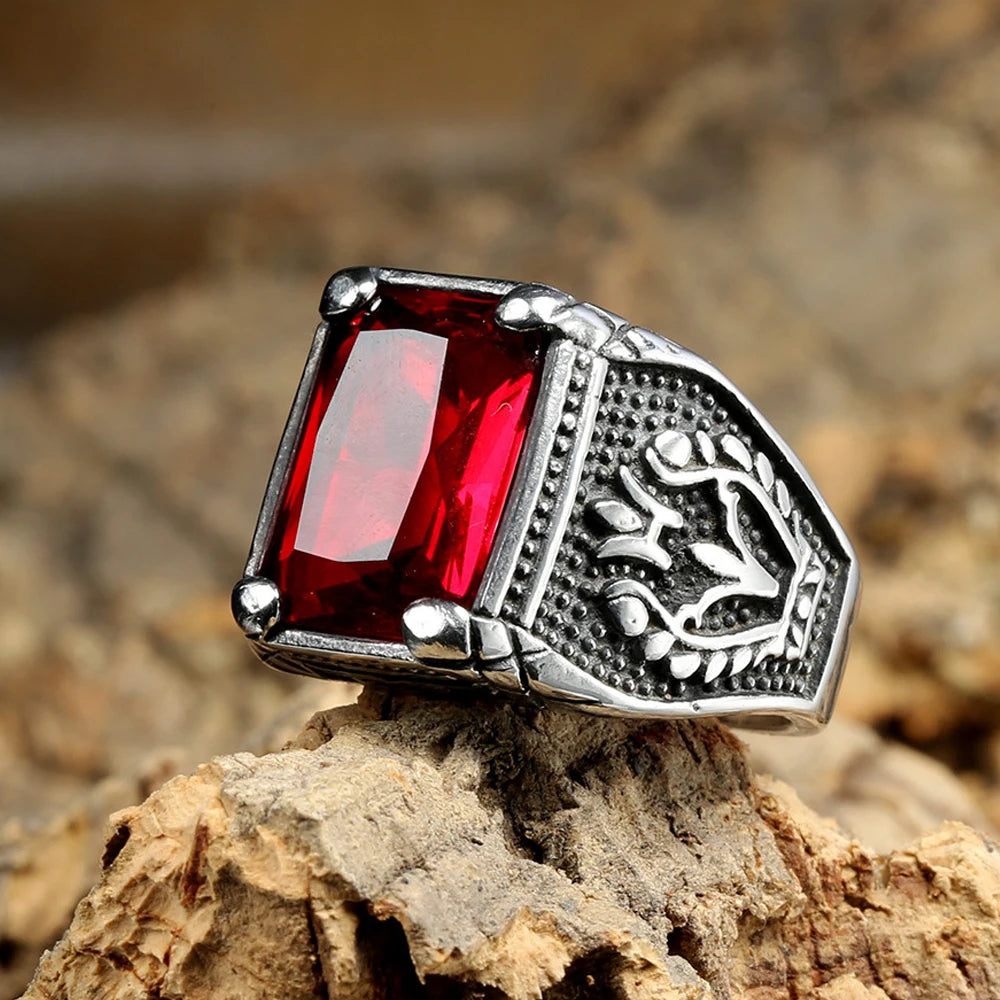 ANILLO PIEDRA CON ESCUDO