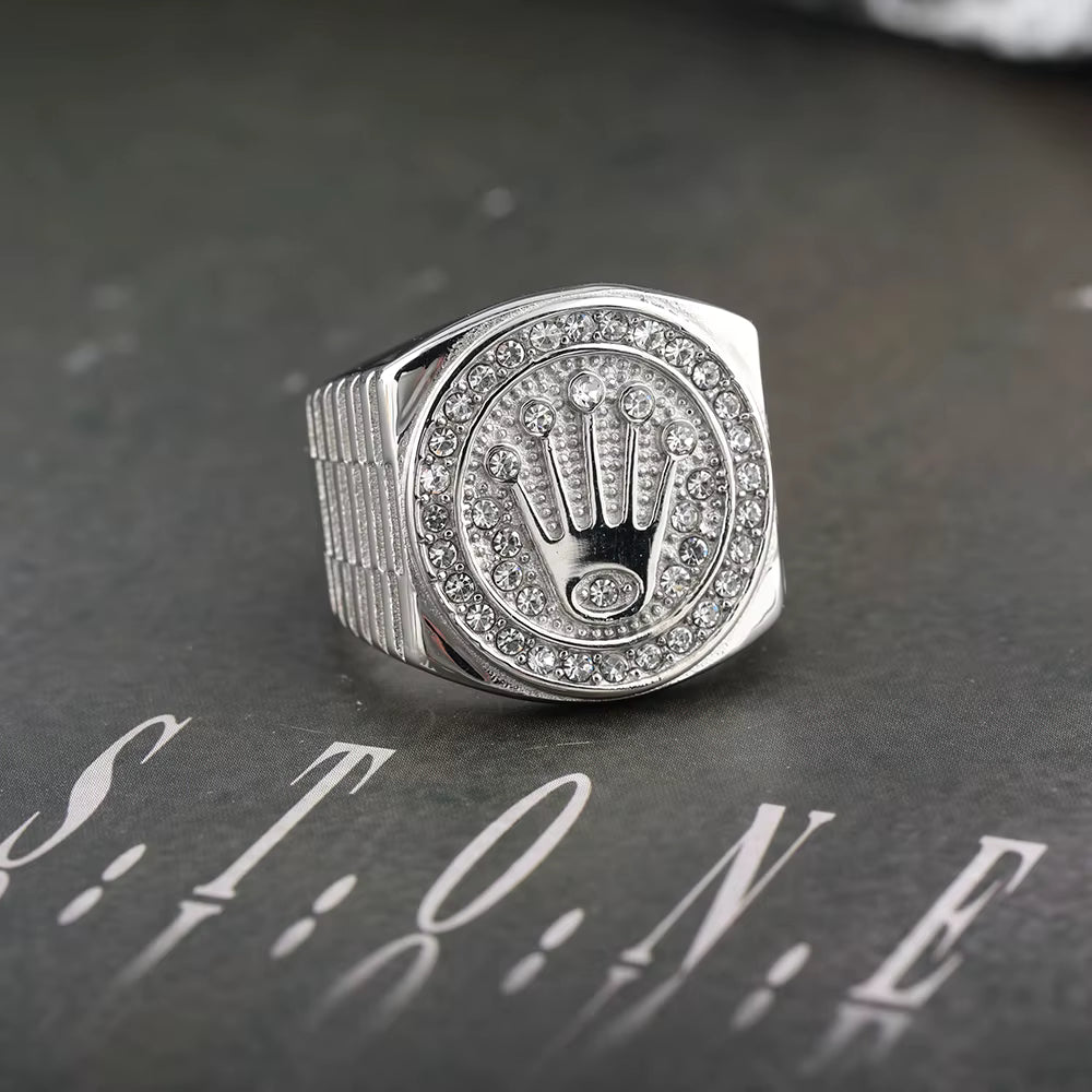 ANILLO CORONA CON CIRCONES