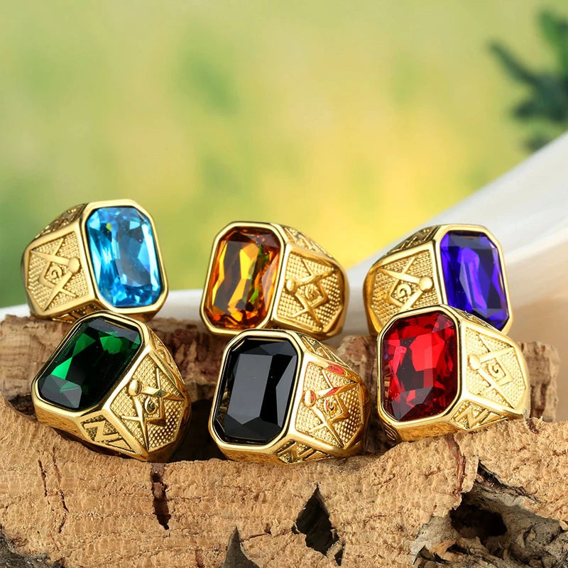 ANILLO PIEDRA MASONICO
