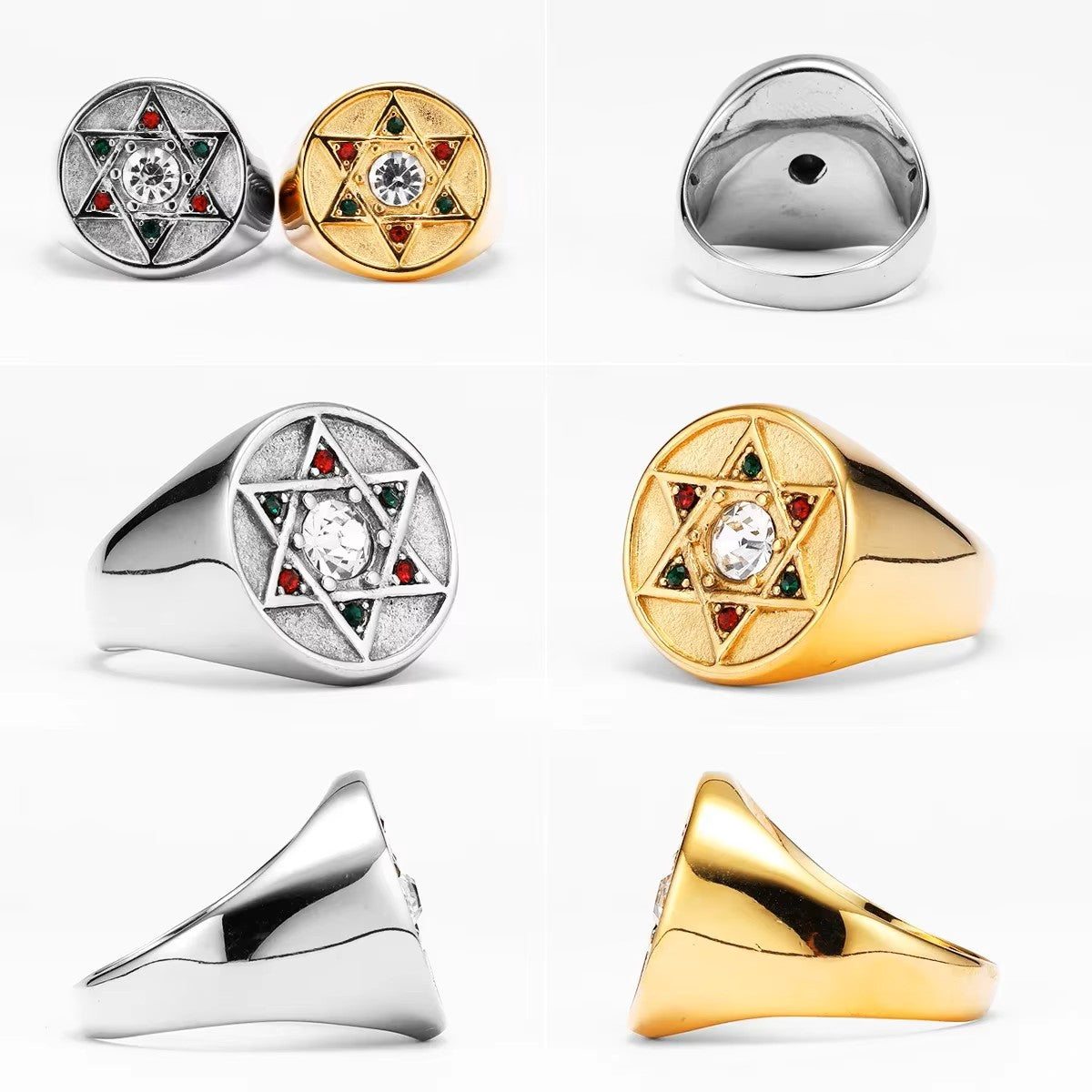ANILLO ESTRELLA CON CIRCONES