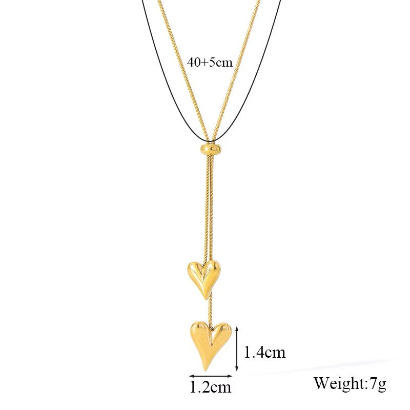 SET COLLAR Y SARCILLOS CORAZONES