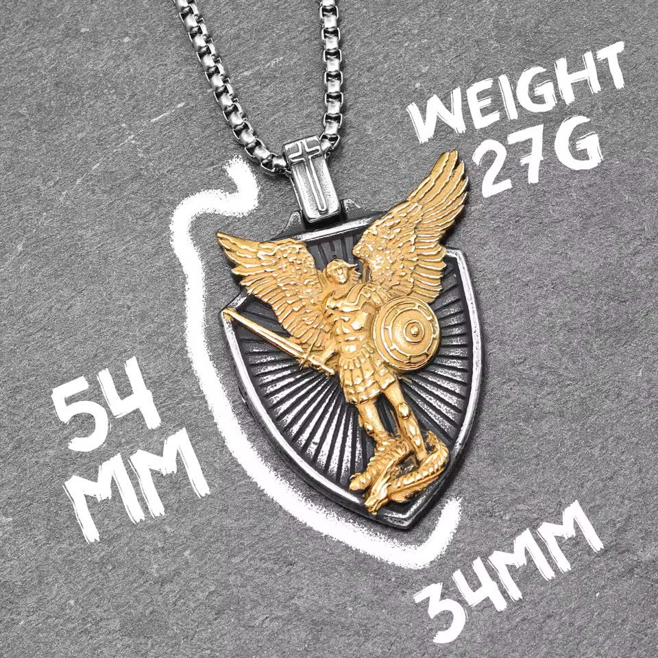 COLLAR ESCUDO CON SAN MIGUEL