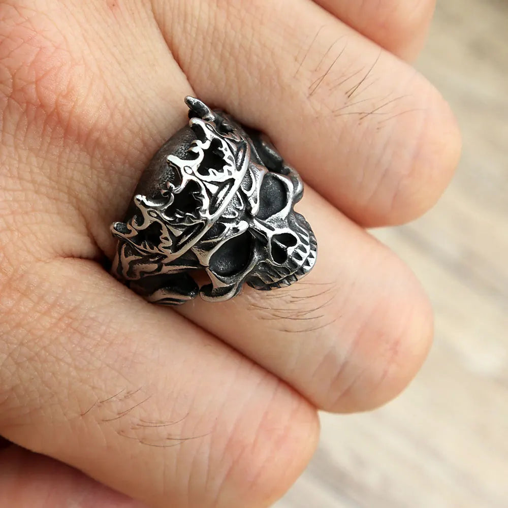 ANILLO CALAVERA CORONA