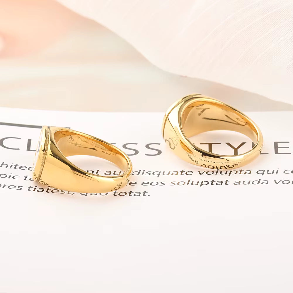 ANILLO CON CONCHA PULIDA
