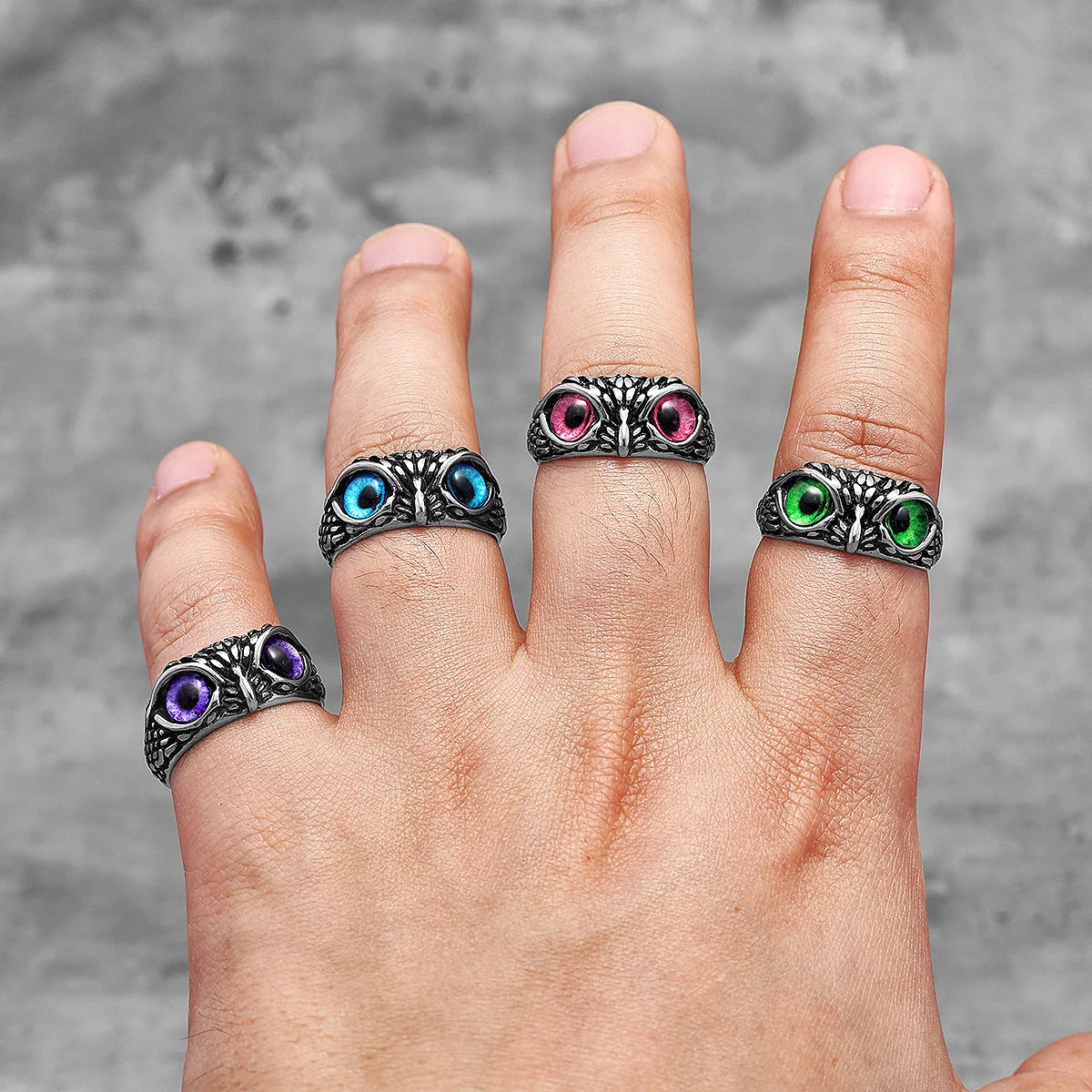ANILLO ACERO INOXIDABLE BUHO UNISEX